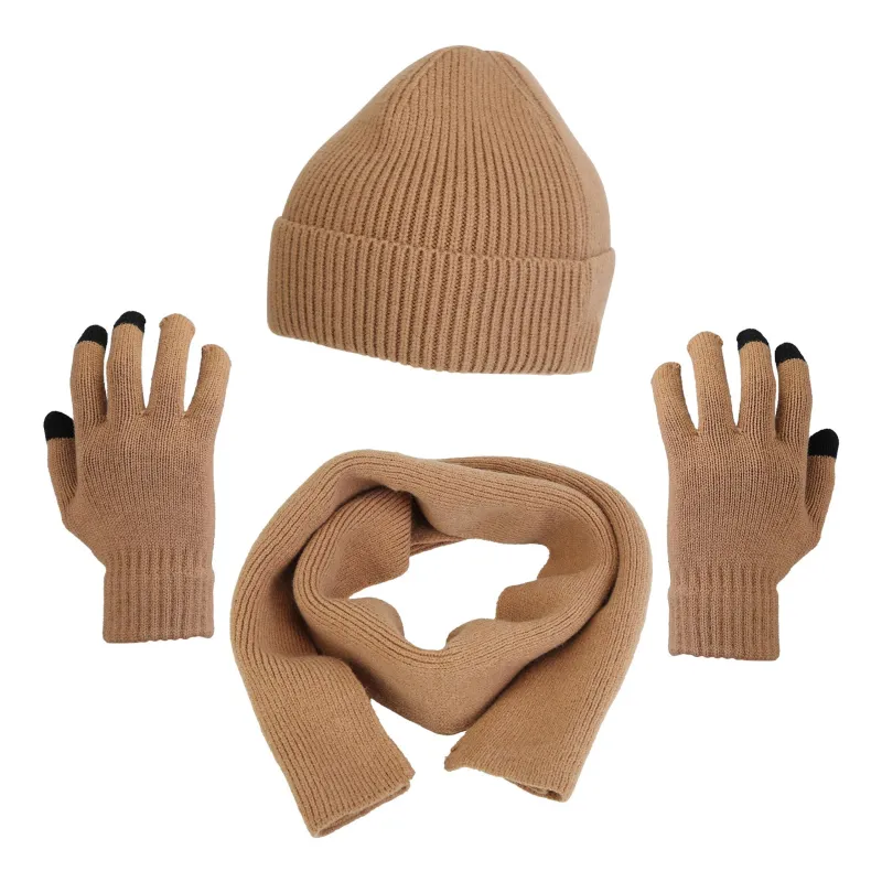 Fresh Fab Finds Winter Hat, Scarf, Gloves 3-Piece Set, Beanie, Touchscreen, Neck Warmer, Anti-Slip sold by Zulily
