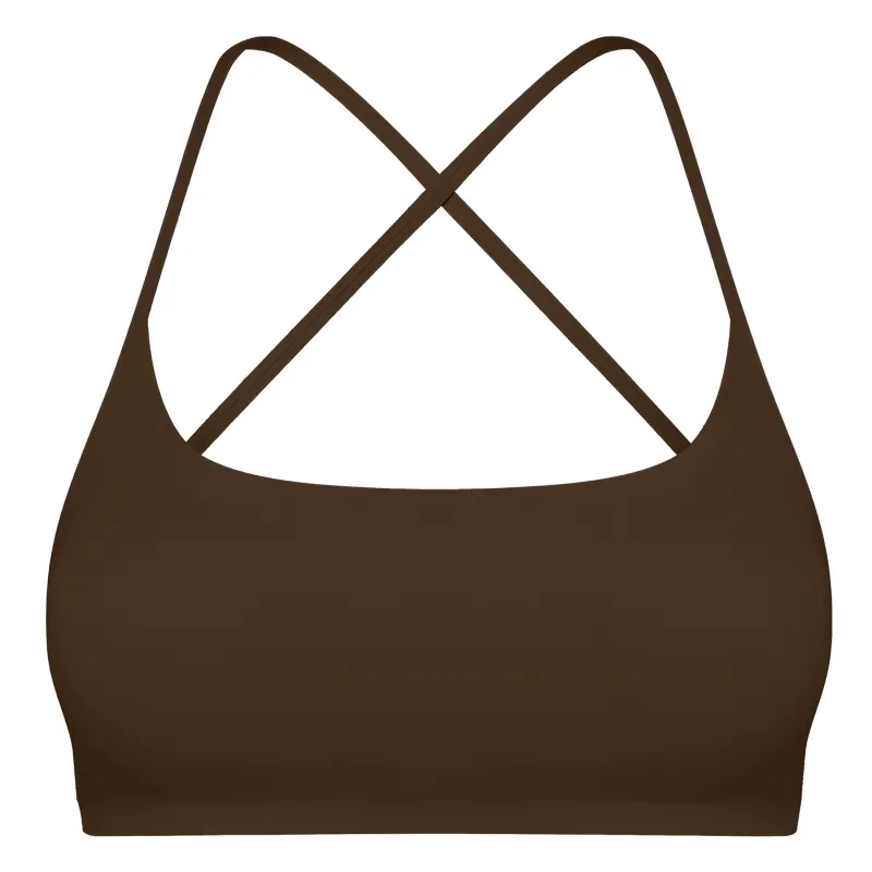 Fresh Fab Finds Women Cross Back Sports Bra, Open Back, Thin Straps, Low Impact sold by Zulily