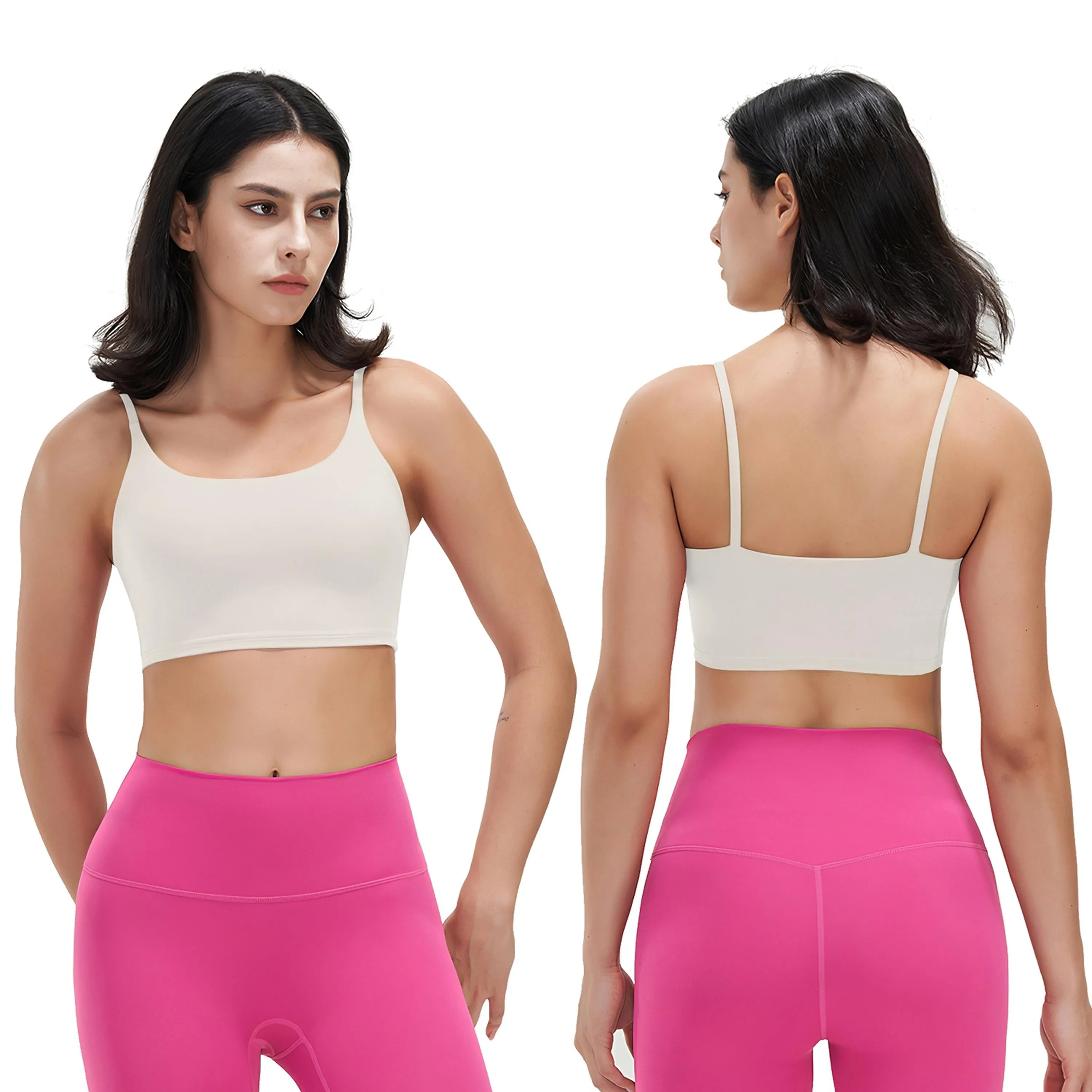 Fresh Fab Finds Women Strap Sports Bra, Square Neck, Removable Pads, Low Impact sold by Zulily