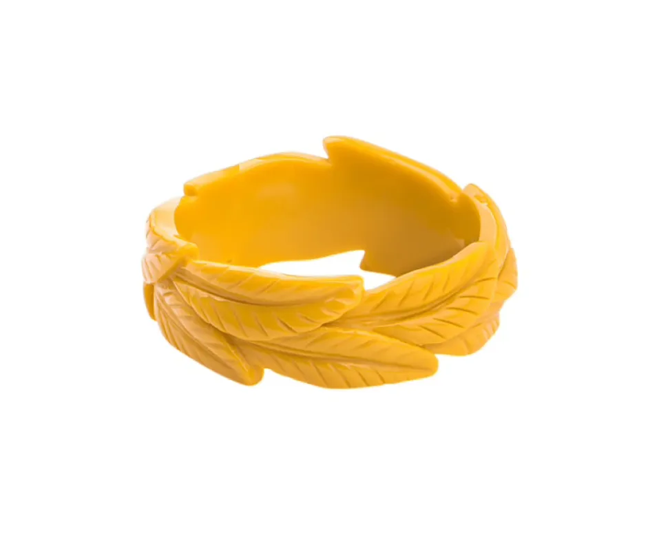 Don’t AsK Yellow Summer Leaf Bangle – Bright Botanical Bracelet sold by Zulily