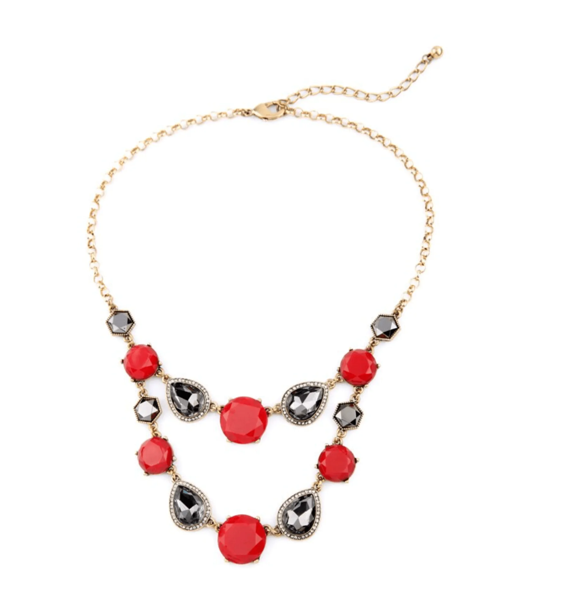 Don’t AsK Red Black Layered Statement Necklace – Bold Multi-Strand Necklace sold by Zulily