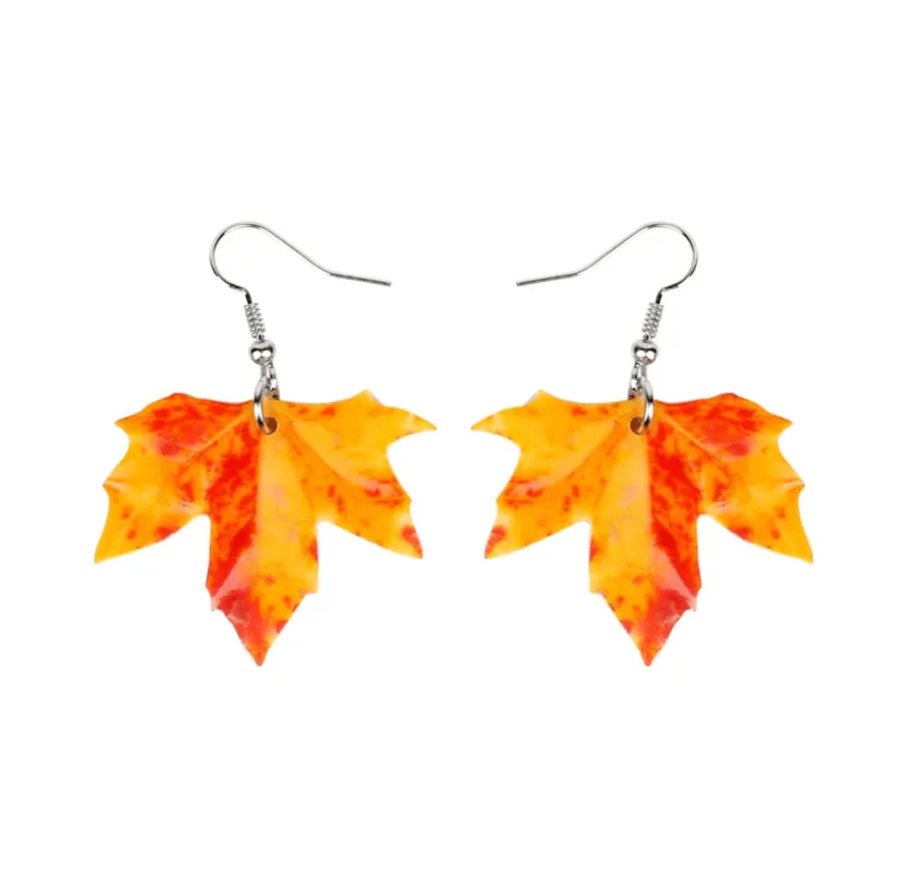 Don’t AsK Fall Maple Leaf Drop Earrings – Autumn Leaf Dangle Earrings sold by Zulily