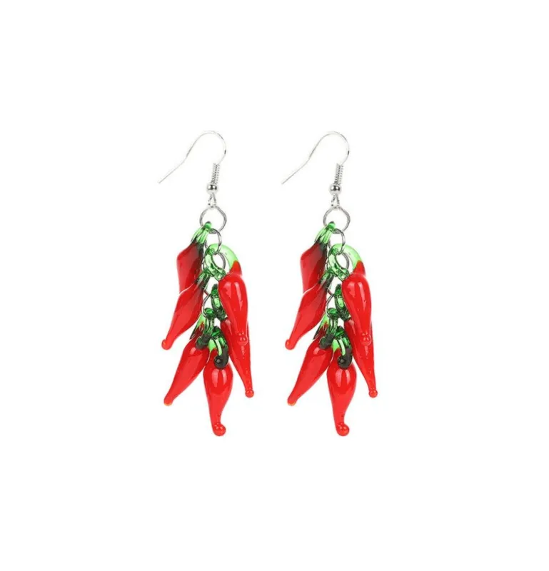 Don’t AsK Red & Green Chilli Pepper Drop Earrings – Spicy Fiesta Dangles sold by Zulily