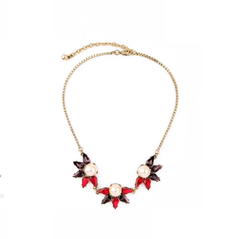 Don’t AsK Goldtone Red Crystal Imitation Pearl Necklace – Elegant Layering Necklace sold by Zulily