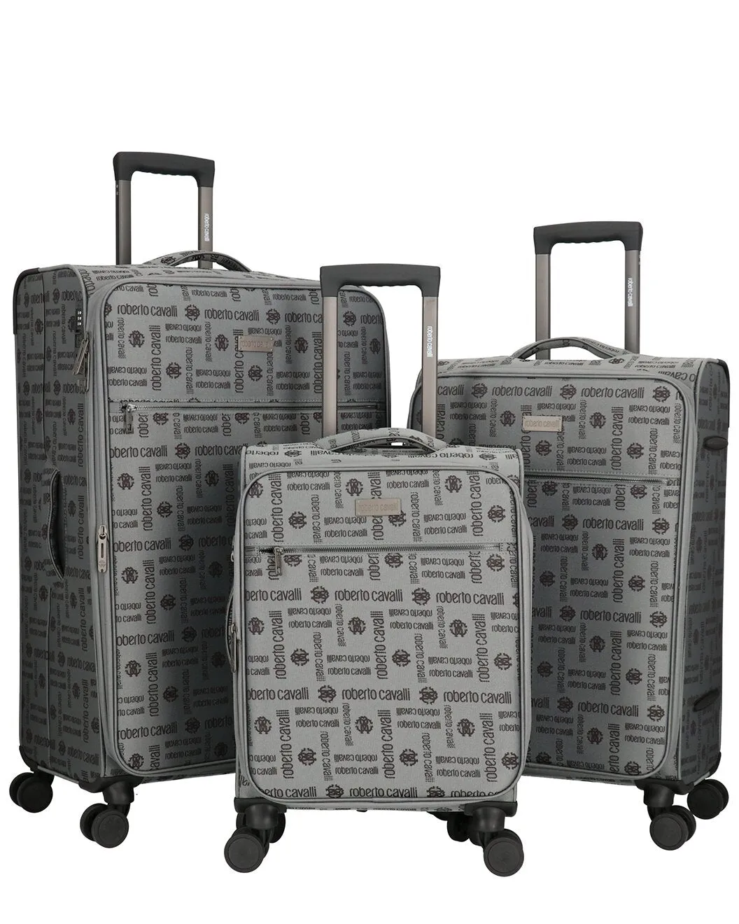Roberto Cavalli Luxury 3 Piece Luggage Set, Expandable Hard Shell Suitcases with 8 Spinner Wheels sold by Zulily