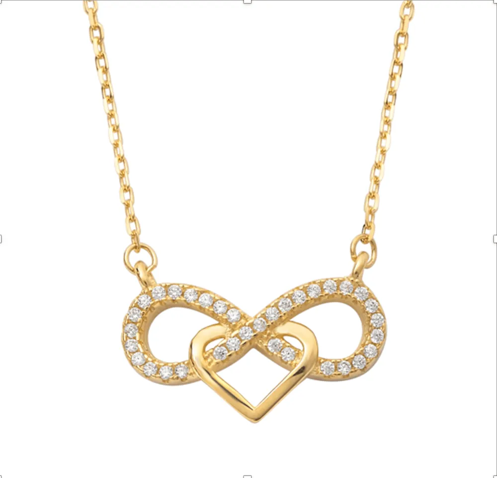 Gold Infinity Heart Swarovski Crystal Necklace By callura sold by Zulily
