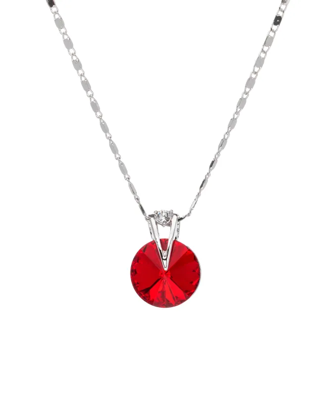 Crystal Siam Rivoli Pendant Necklace with Swarovski Crystals sold by Zulily