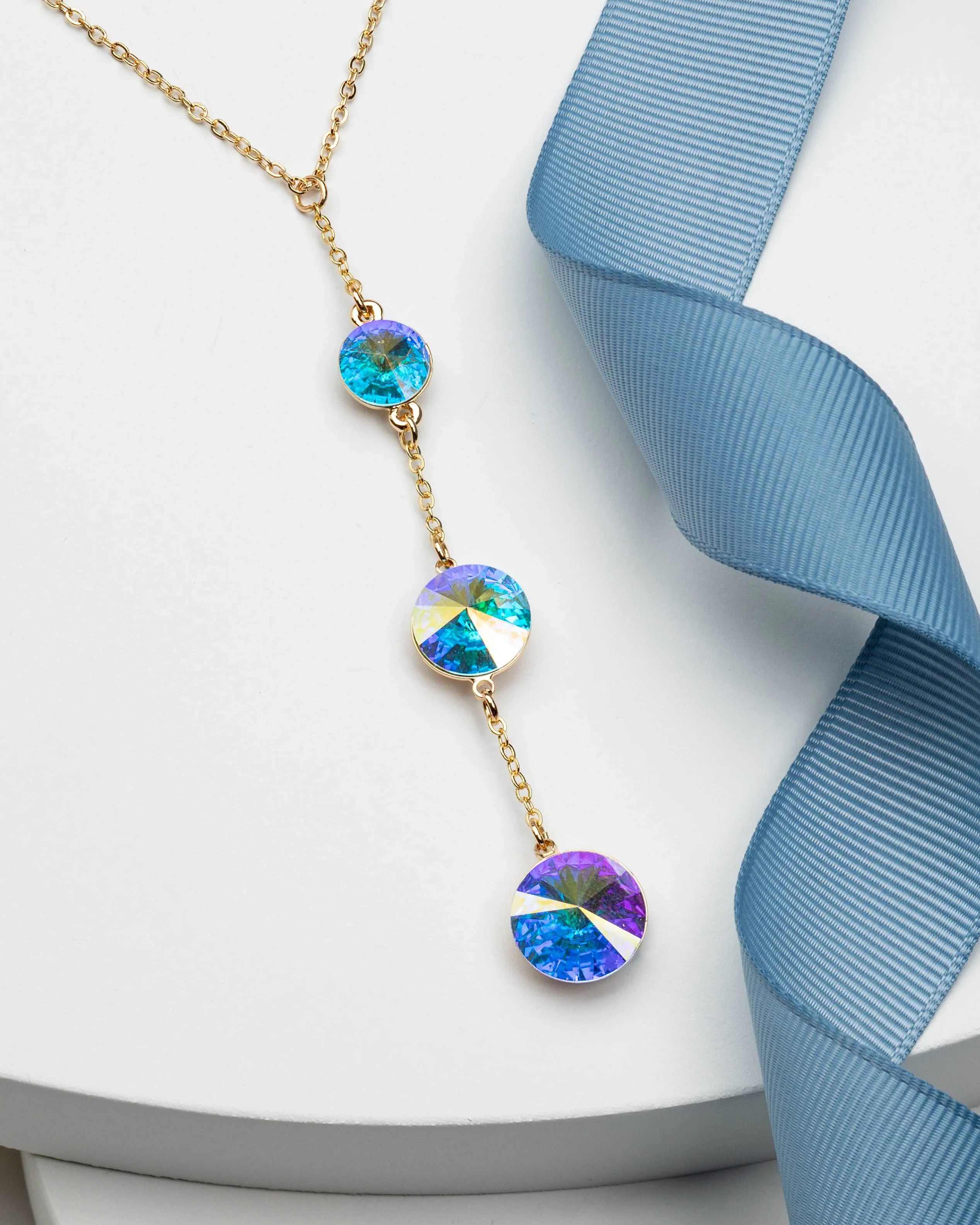 3 Rivoli Crystal Graduated Necklace made with Swarovski sold by Zulily product image thumbnail 2