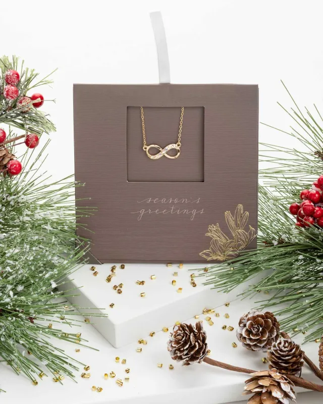 Gold Infinity Necklace  Made with Swarovski Crystals by callura sold by Zulily
