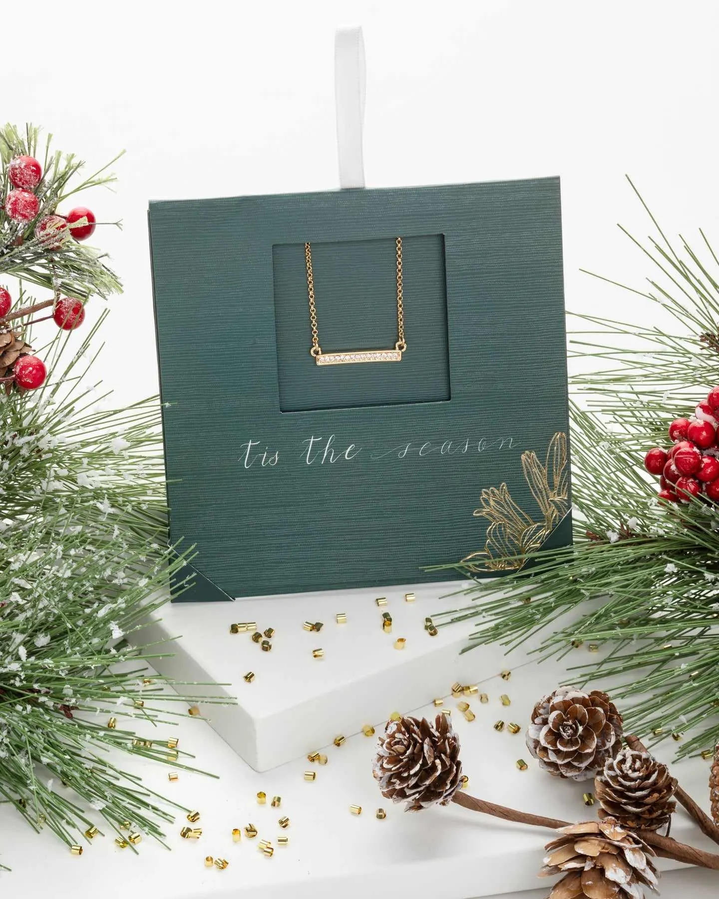 Gold Bar Necklace Made with Swarovski Crystals by callura sold by Zulily