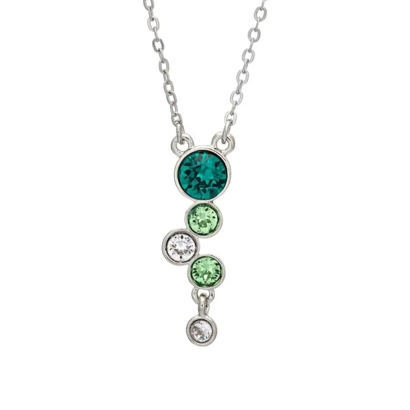 Emerald Swarovski Crystal Necklace – Crystal Circular Clustered Drop Pendant Necklace sold by Zulily