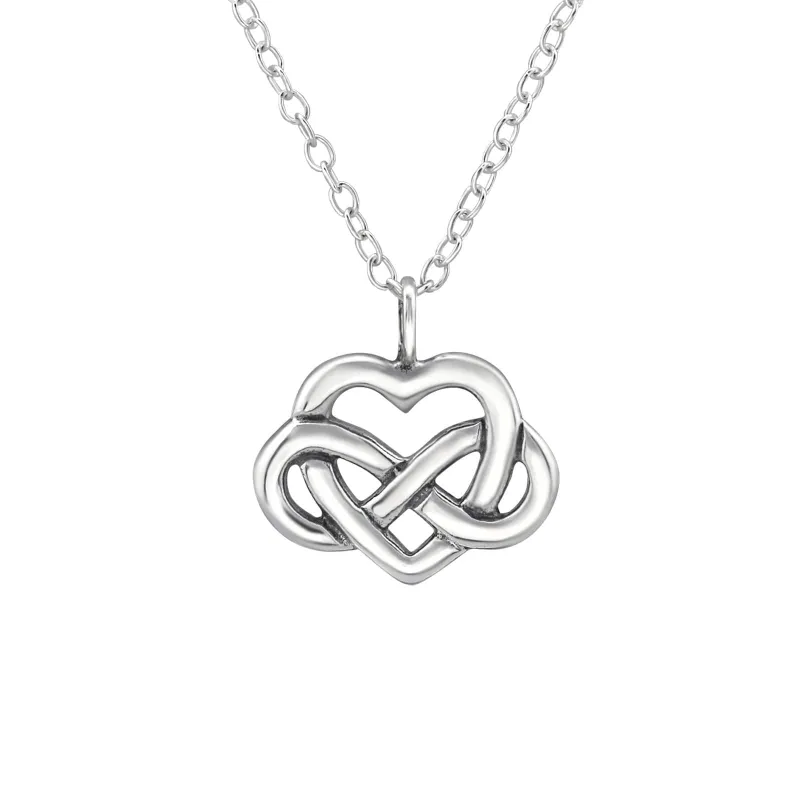 Sterling Silver Love Infinity Heart Pendant Necklace sold by Zulily