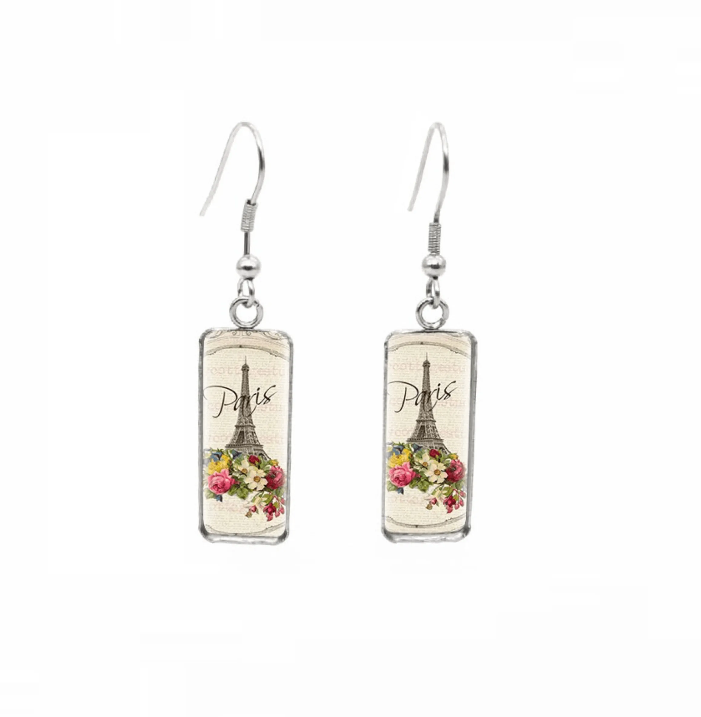 Don't AsK Rectangular Art-Print Drop Earrings – Vintage Paris – Lightweight Dangle Earrings for Women sold by Zulily