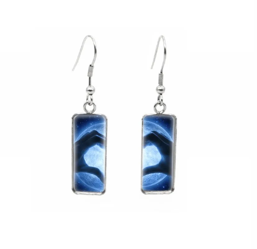 Don't AsK Rectangular Art-Print Drop Earrings – Default Title – Lightweight Dangle Earrings for Women sold by Zulily