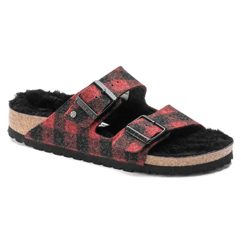 Birkenstock Arizona Shearling Wool Felt Sandals sold by Zulily