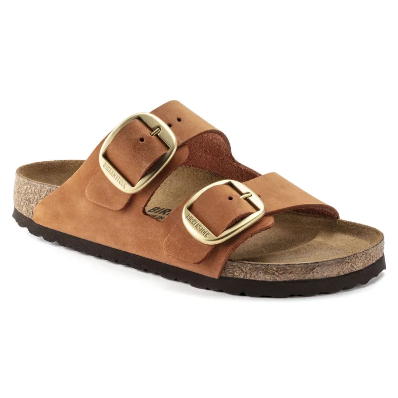 Birkenstock Arizona Big Buckle Nubuck Leather Pecan Sandals sold by Zulily