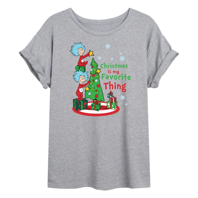Cat in the Hat - Christmas Is A Family Thing - Women's Oversized T-Shirt sold by Zulily