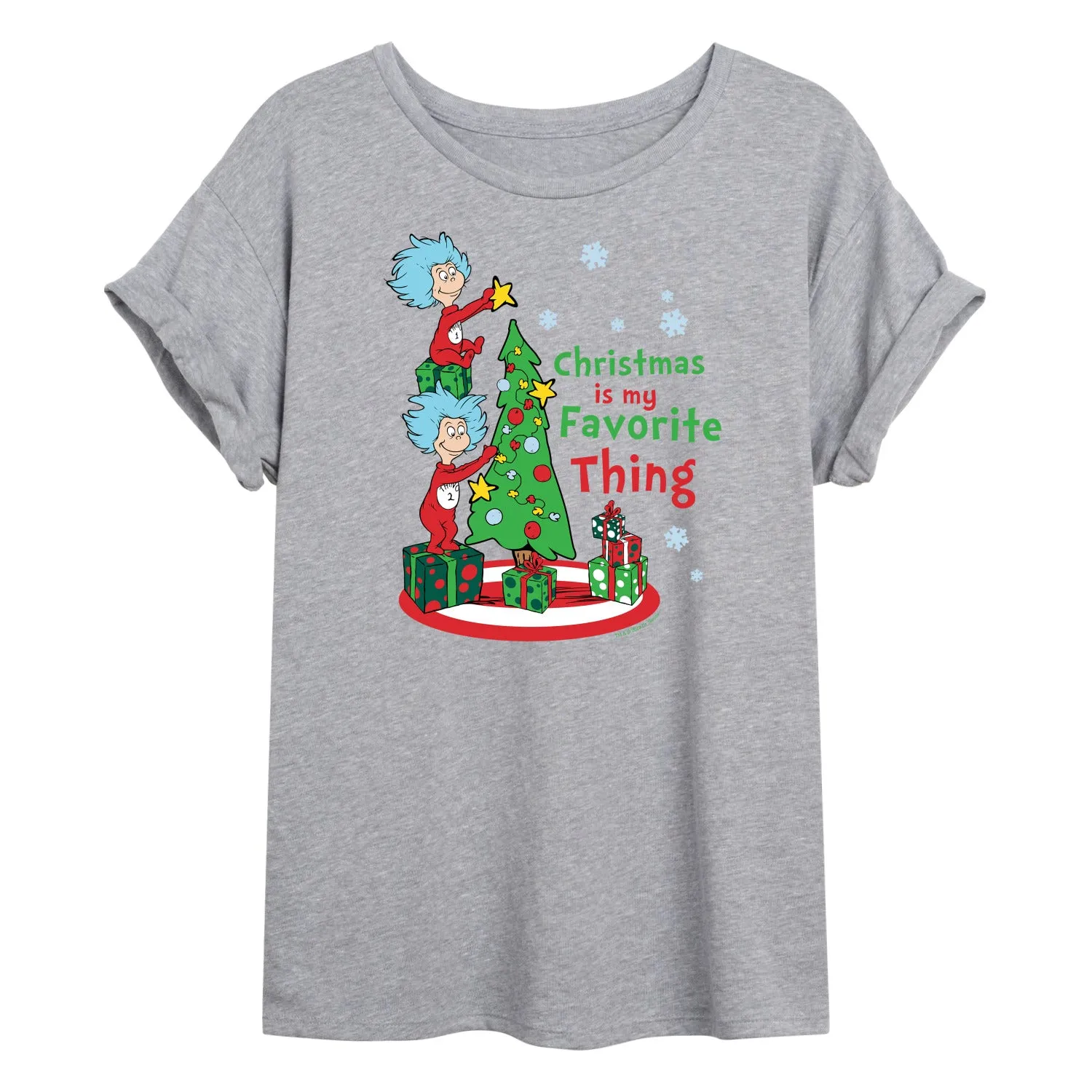 Cat in the Hat - Christmas Is A Family Thing - Women's Oversized T-Shirt sold by Zulily