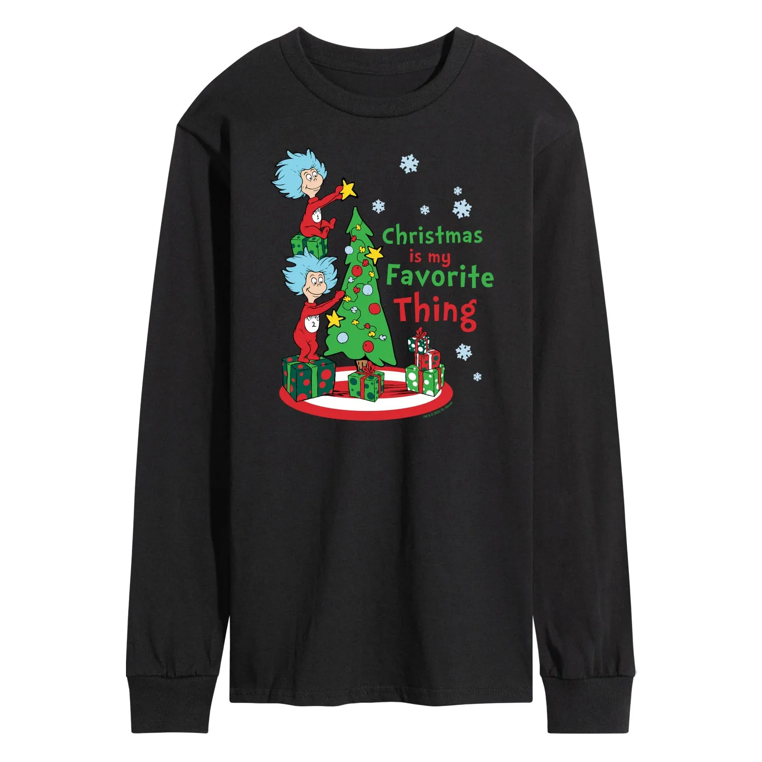 Cat in the Hat - Christmas Is A Family Thing - Men's Long Sleeve T-Shirt sold by Zulily product image thumbnail 2