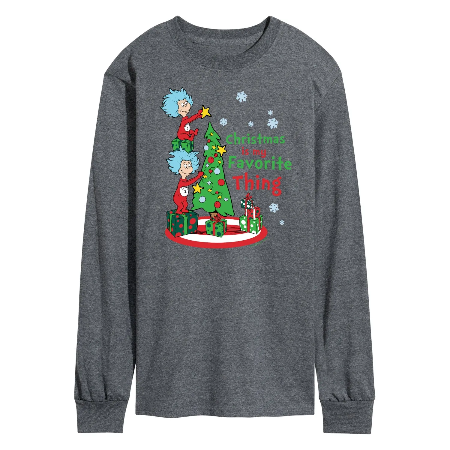Cat in the Hat - Christmas Is A Family Thing - Men's Long Sleeve T-Shirt sold by Zulily product image thumbnail 3