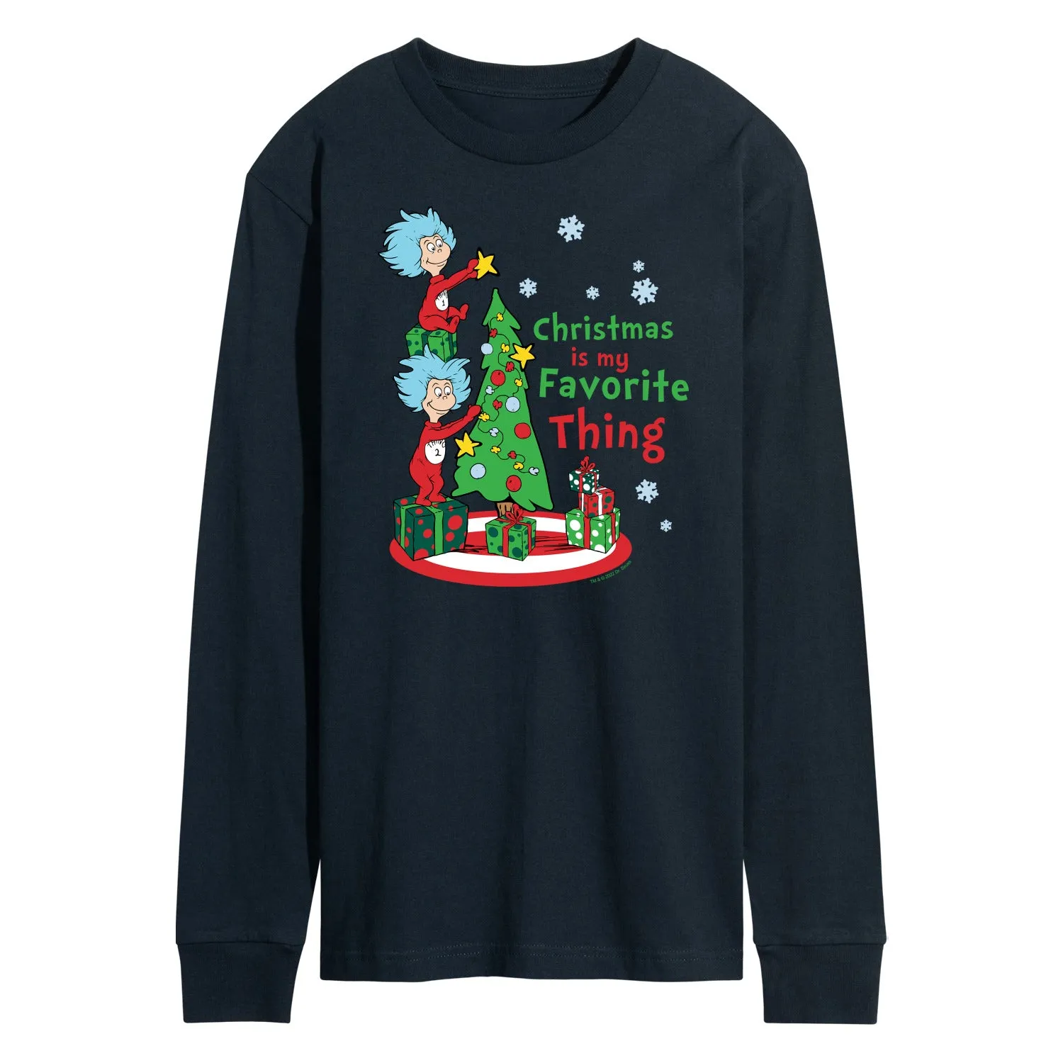 Cat in the Hat - Christmas Is A Family Thing - Men's Long Sleeve T-Shirt sold by Zulily product image thumbnail 4