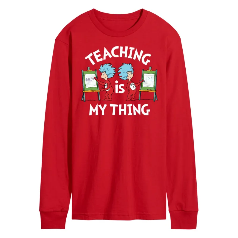 Dr. Seuss - Teaching Is My Thing - Men's Long Sleeve T-Shirt sold by Zulily