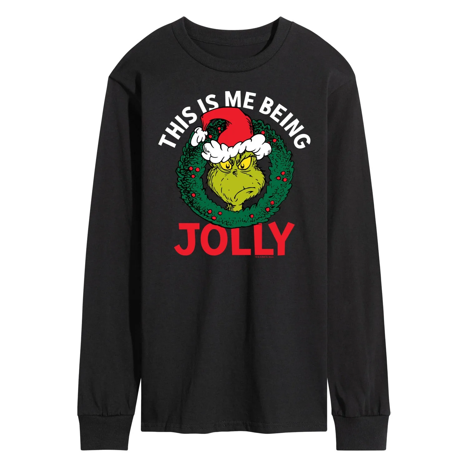 Dr. Seuss - The Grinch This Is Me Being Jolly - Men's Long Sleeve Graphic T-Shirt sold by Zulily product image thumbnail 2