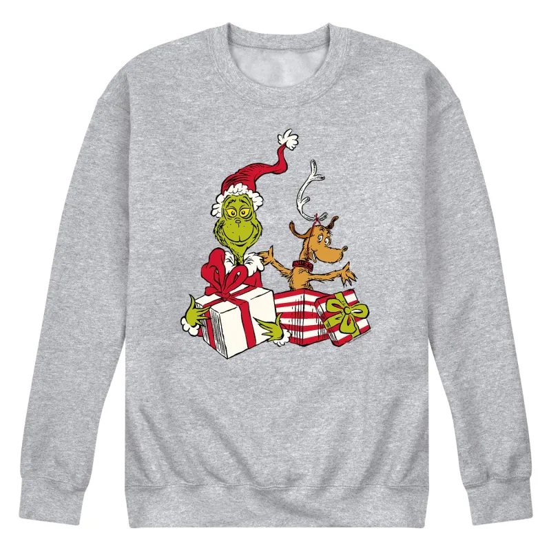 Dr. Seuss - How The Grinch Stole Christmas - Men's Crew Neck Fleece Pullover sold by Zulily