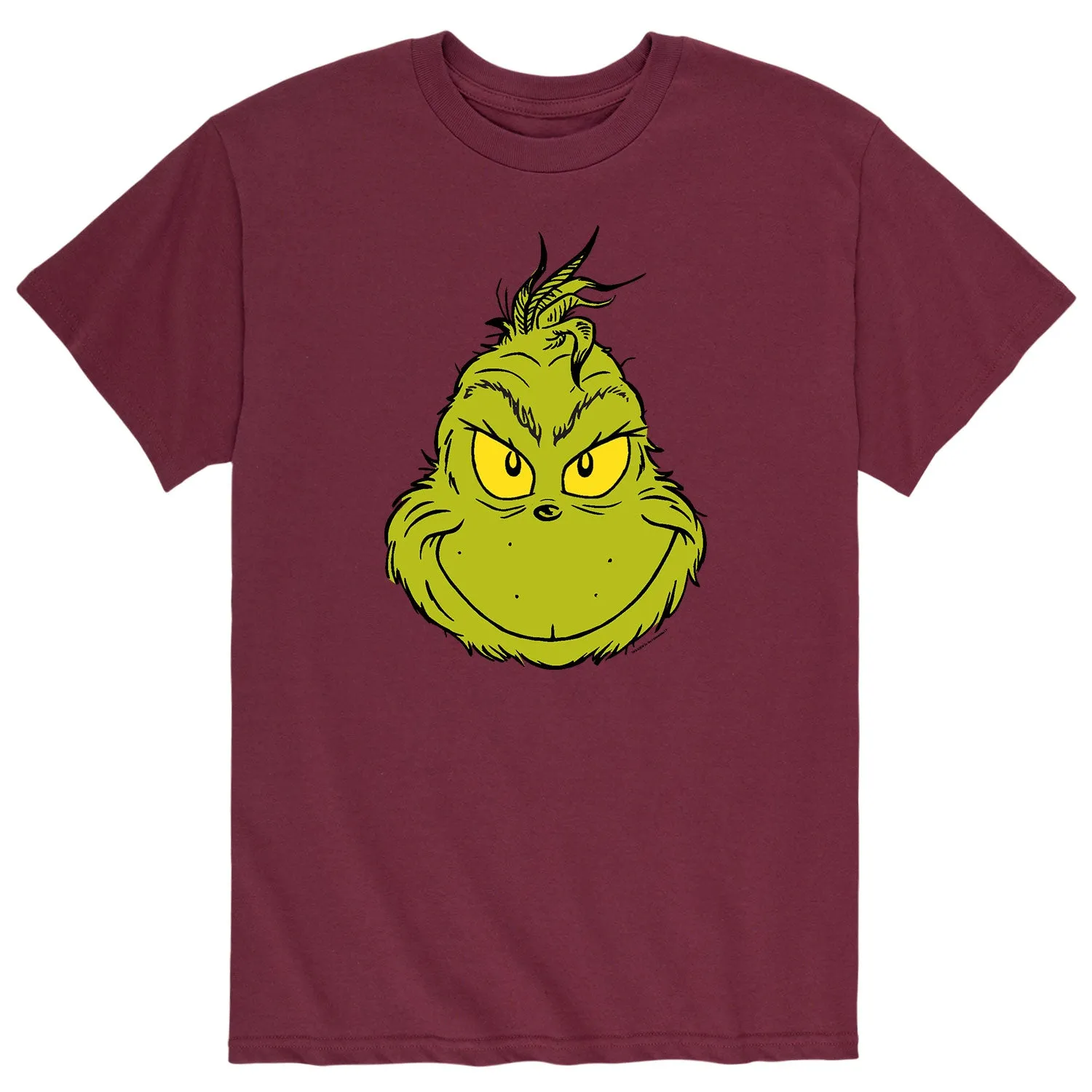 The Grinch - Smiling Face - Men's Short Sleeve Graphic T-Shirt sold by Zulily