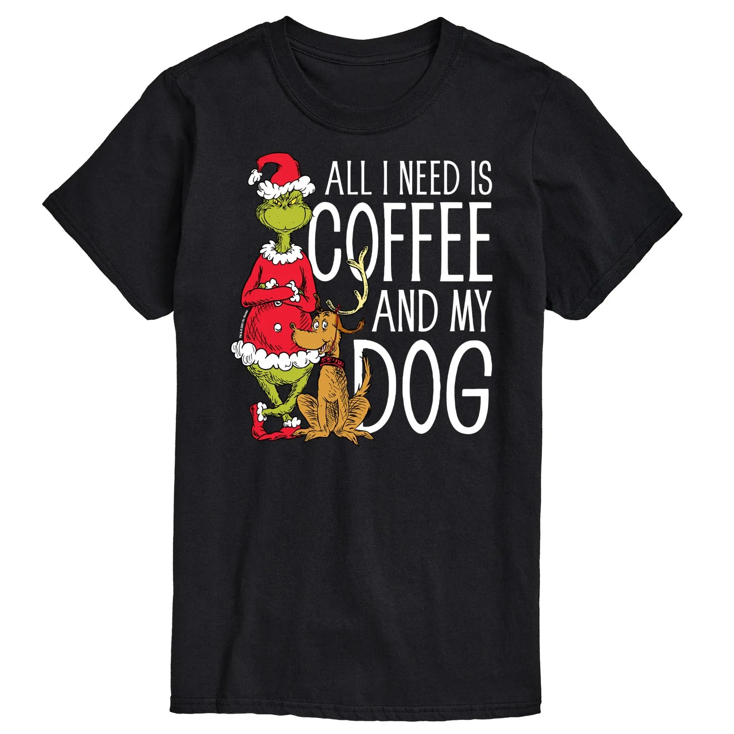 The Grinch - All I Need Is Coffee And My Dog - Men's Short Sleeve Graphic T-Shirt sold by Zulily product image thumbnail 2