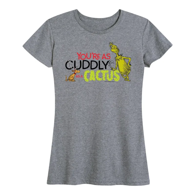Dr. Seuss - Grinch and Max Cuddly As A Cactus - Women's Short Sleeve Graphic T-Shirt sold by Zulily