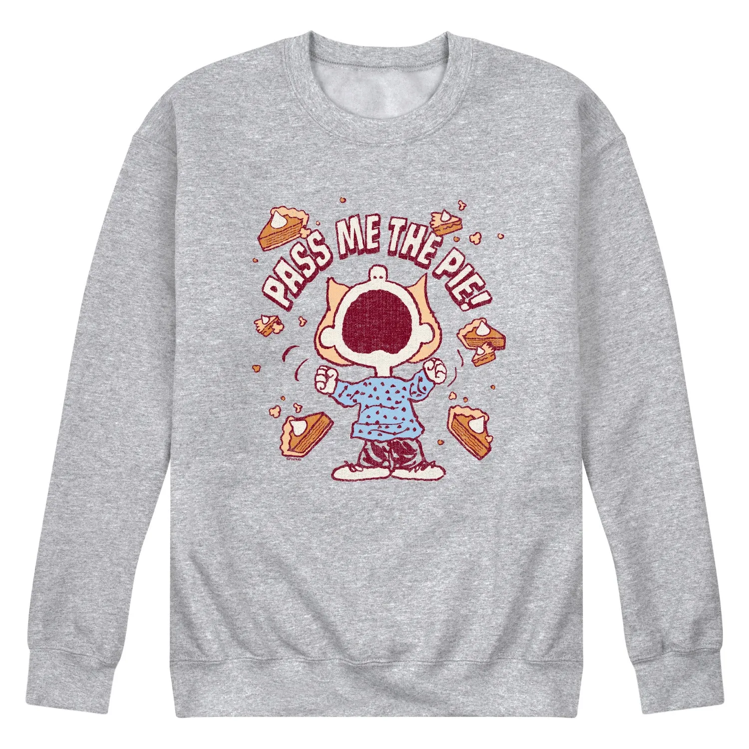 Peanuts - Pass The Pie - Men's Long Sleeve Crew Fleece Sweatshirt sold by Zulily product image thumbnail 3