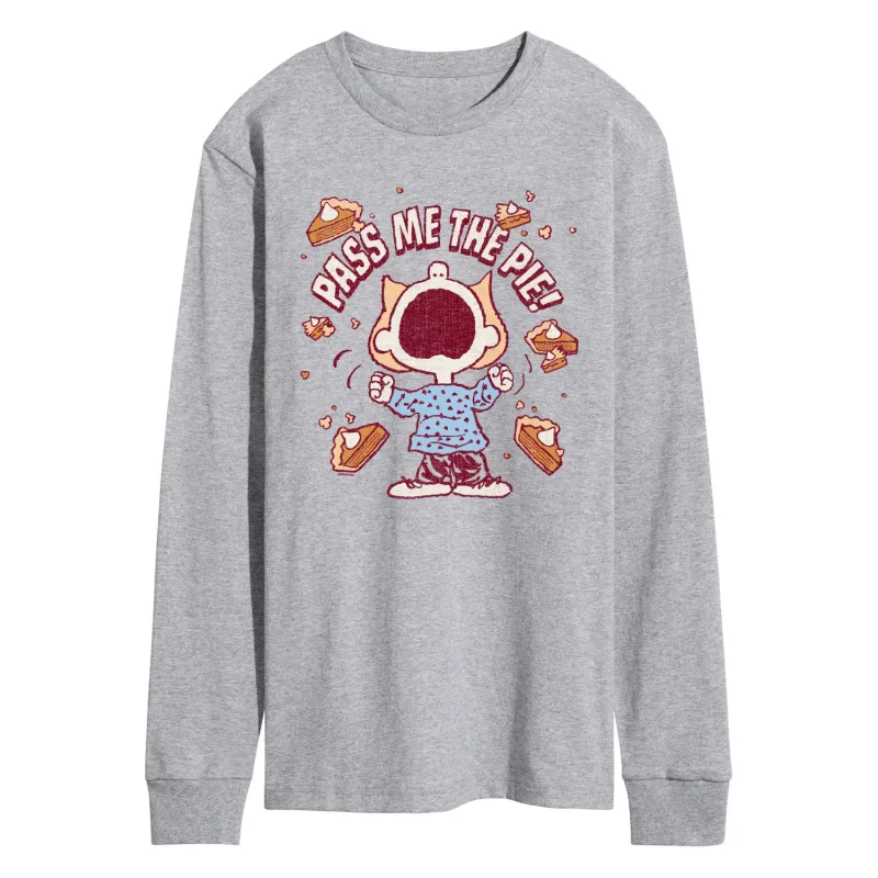 Peanuts - Pass The Pie - Men's Long Sleeve Graphic T-Shirt sold by Zulily