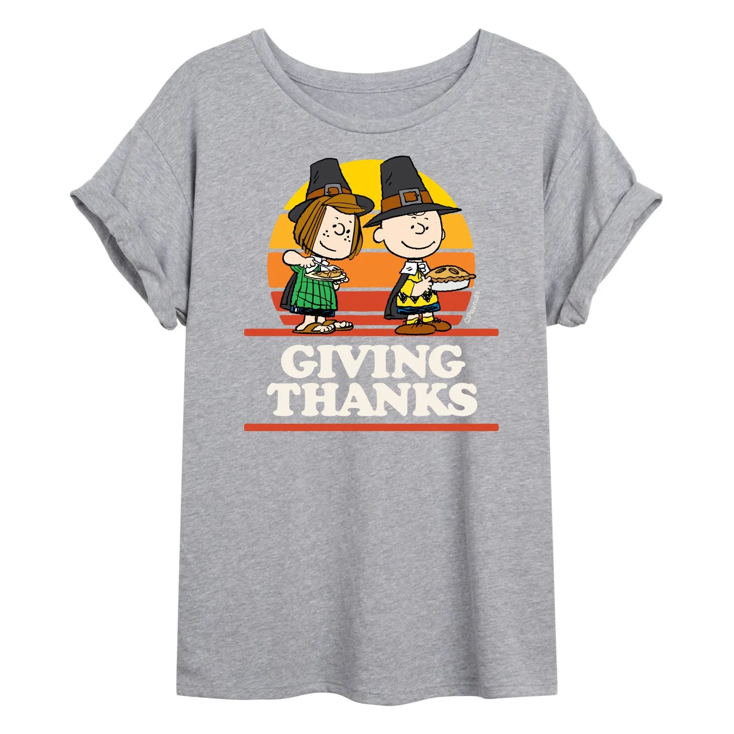 Peanuts - Giving Thanks - Women's Oversized T-Shirt sold by Zulily