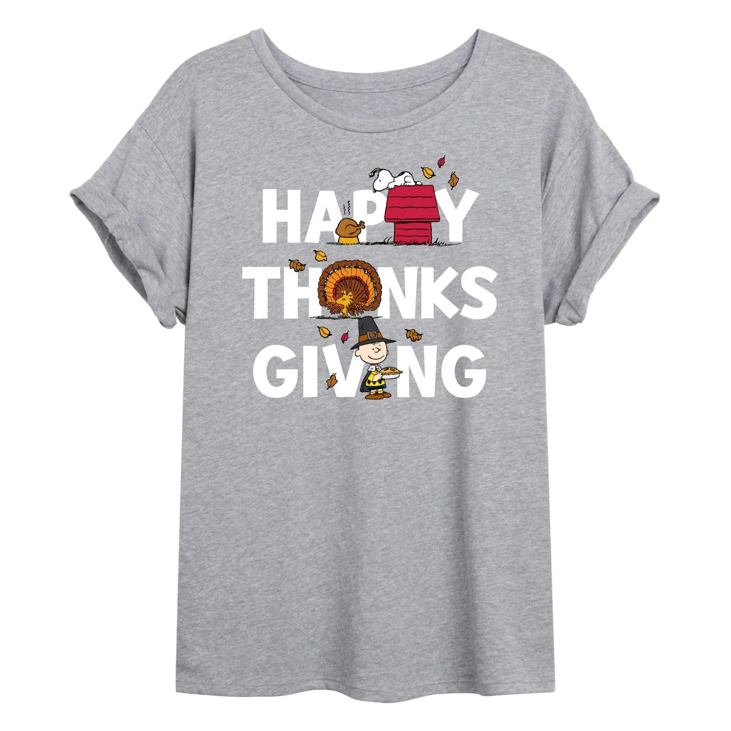 Peanuts - Happy Thanksgiving Icons - Women's Oversized T-Shirt sold by Zulily product image thumbnail 2