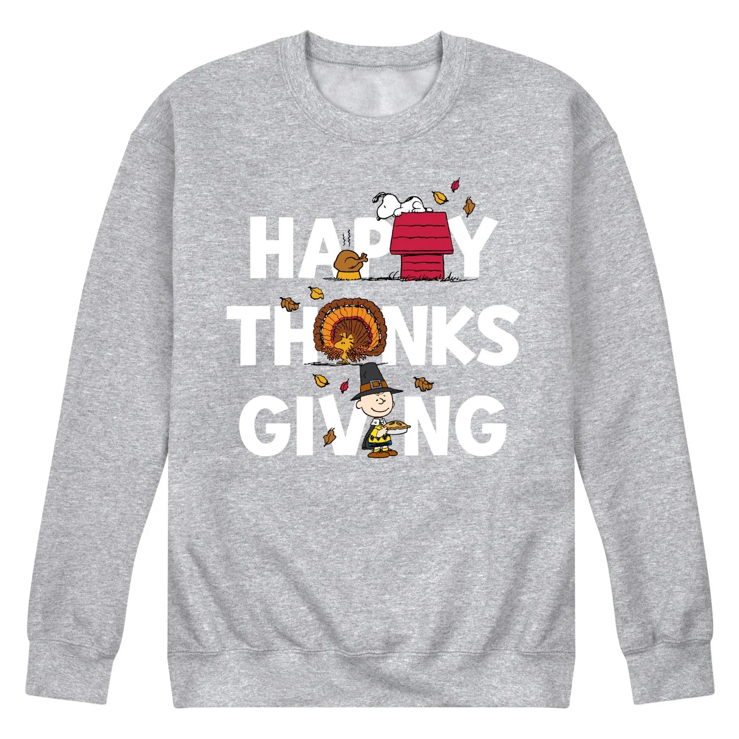 Peanuts - Happy Thanksgiving Icons - Men's Crew Neck Fleece Pullover sold by Zulily product image thumbnail 5