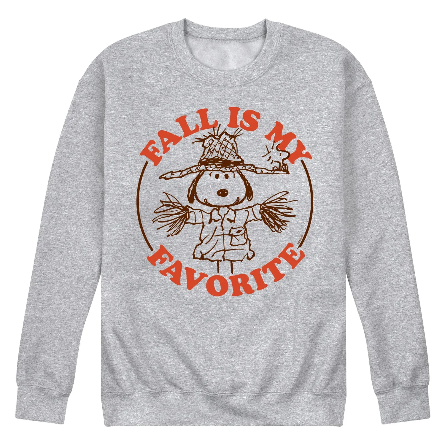 Peanuts - Fall Is My Favorite - Men's Crew Neck Fleece Pullover sold by Zulily