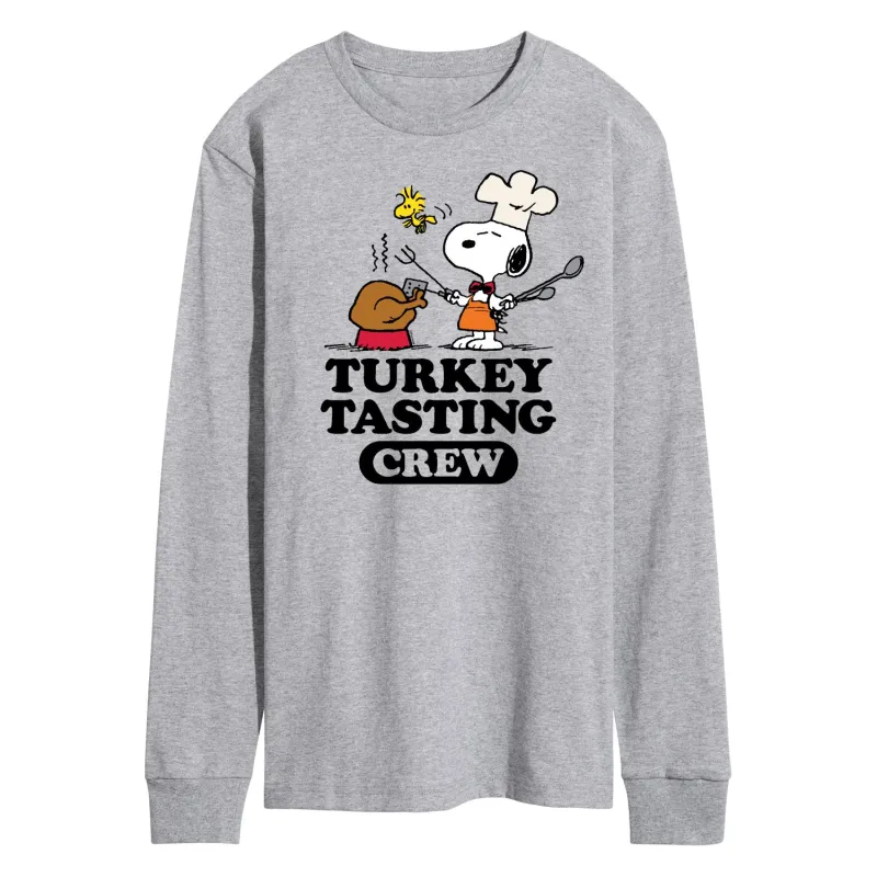 Peanuts - Turkey Tasting Crew - Men's Long Sleeve T-Shirt sold by Zulily