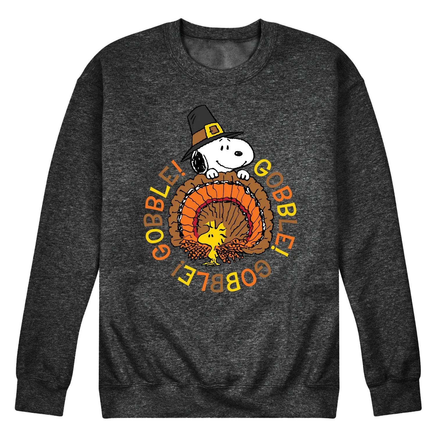 Peanuts - Gobble Gobble - Men's Crew Neck Fleece Pullover sold by Zulily product image thumbnail 3