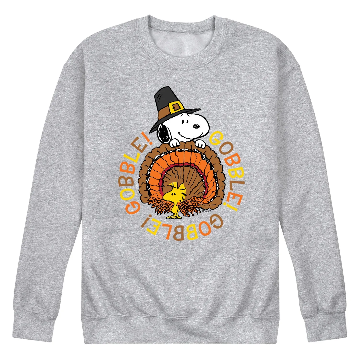 Peanuts - Gobble Gobble - Men's Crew Neck Fleece Pullover sold by Zulily