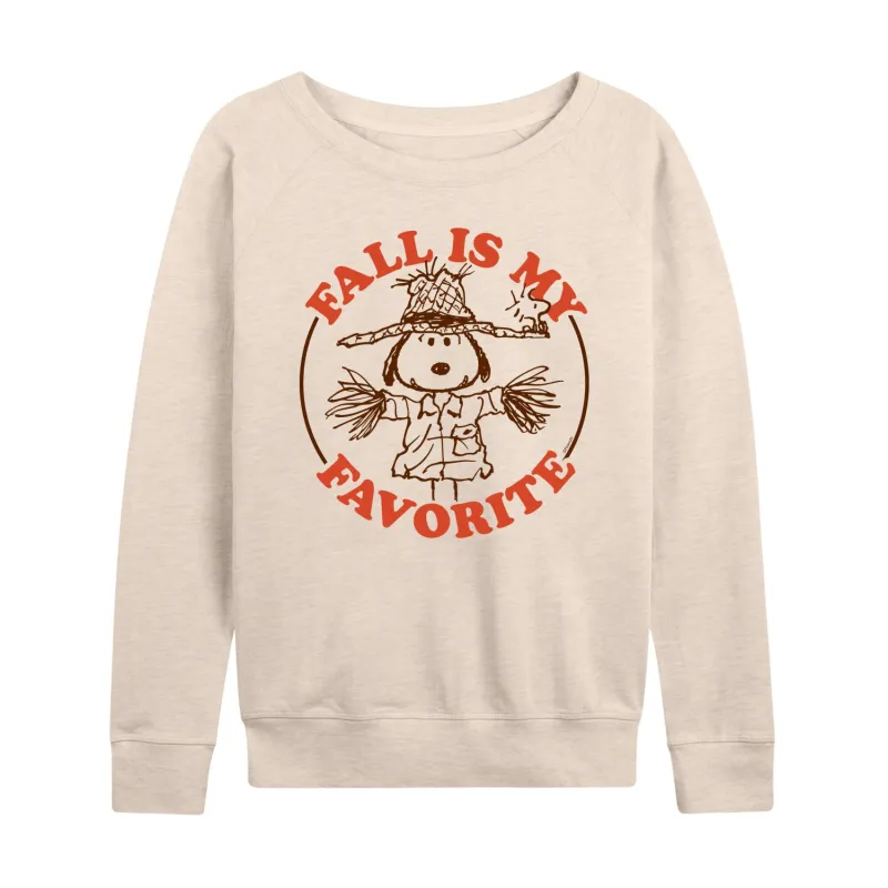 Peanuts - Fall Is My Favorite- Women's Lightweight French Terry Long Sleeve Shirt sold by Zulily