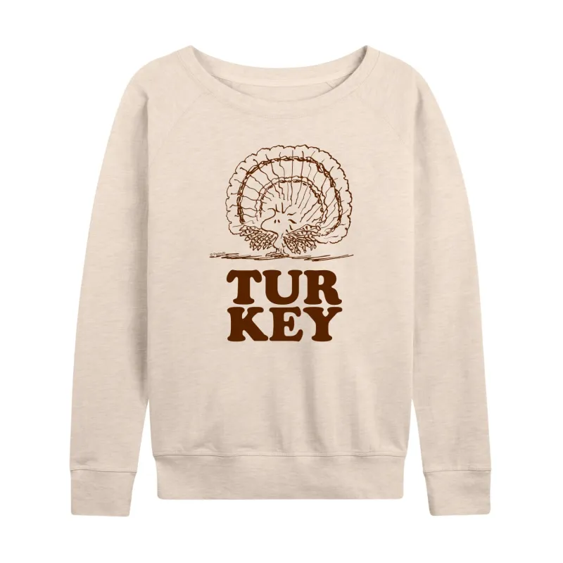 Peanuts - Woodstock Turkey - Women's Lightweight French Terry Long Sleeve Shirt sold by Zulily