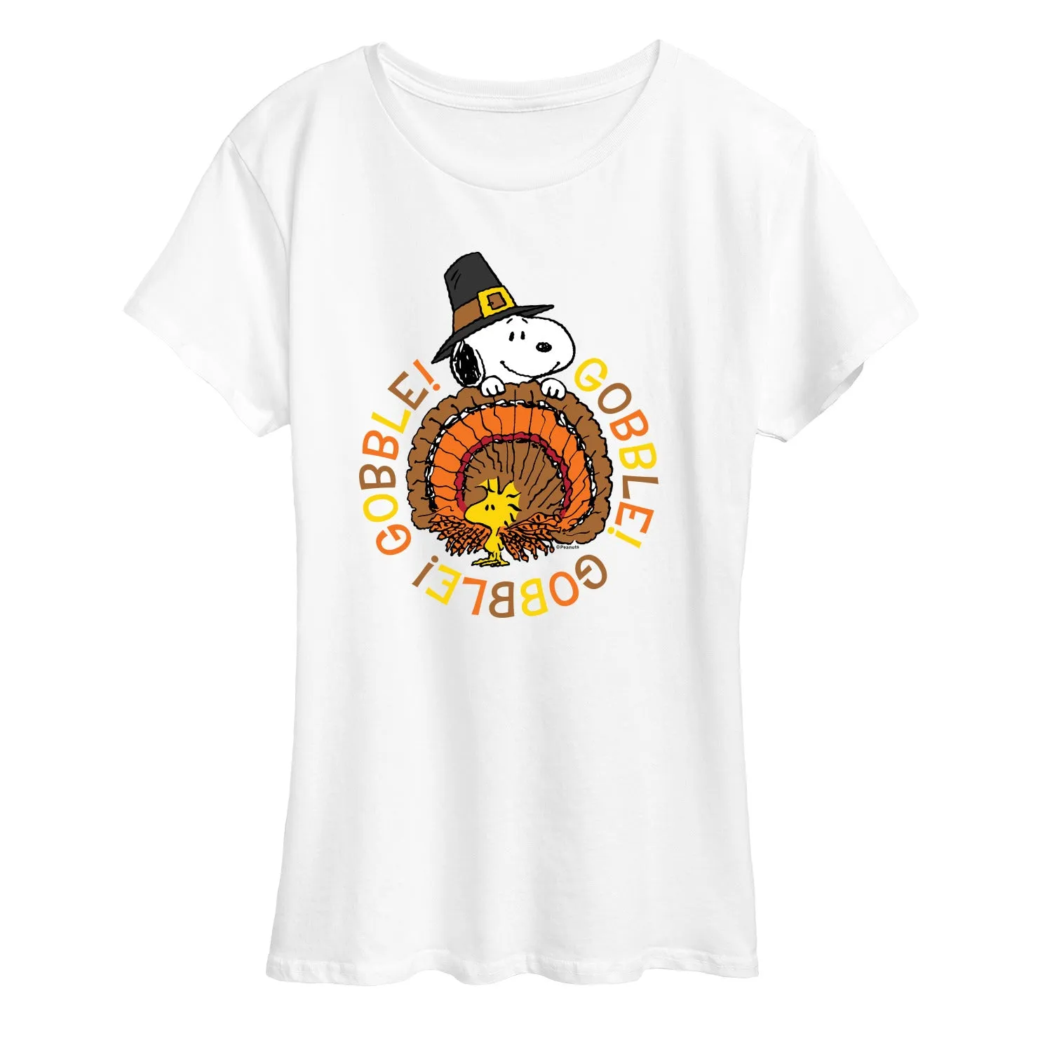 Peanuts - Gobble Gobble - Women's Short Sleeve Graphic T-Shirt sold by Zulily product image thumbnail 5