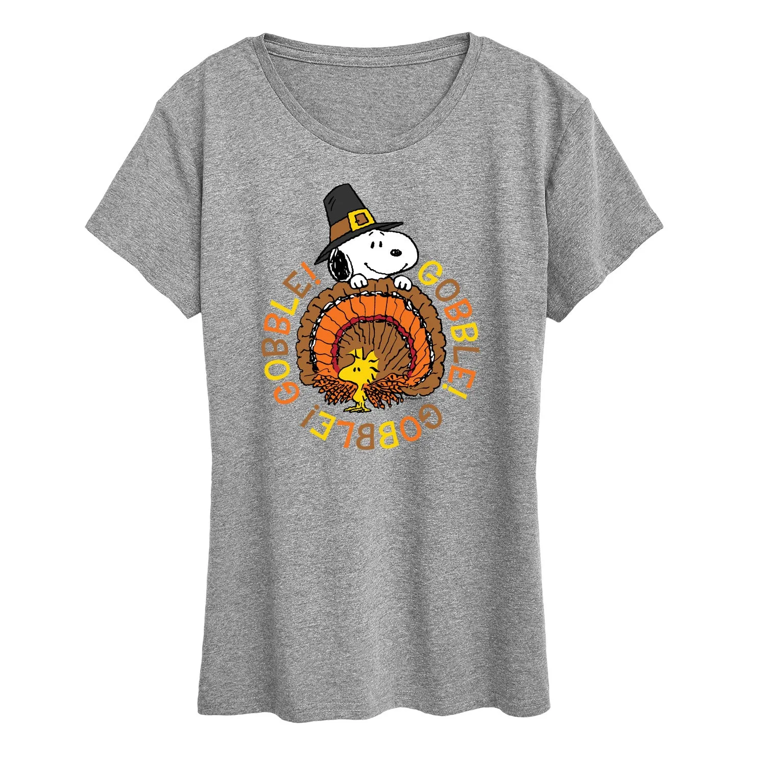Peanuts - Gobble Gobble - Women's Short Sleeve Graphic T-Shirt sold by Zulily product image thumbnail 4