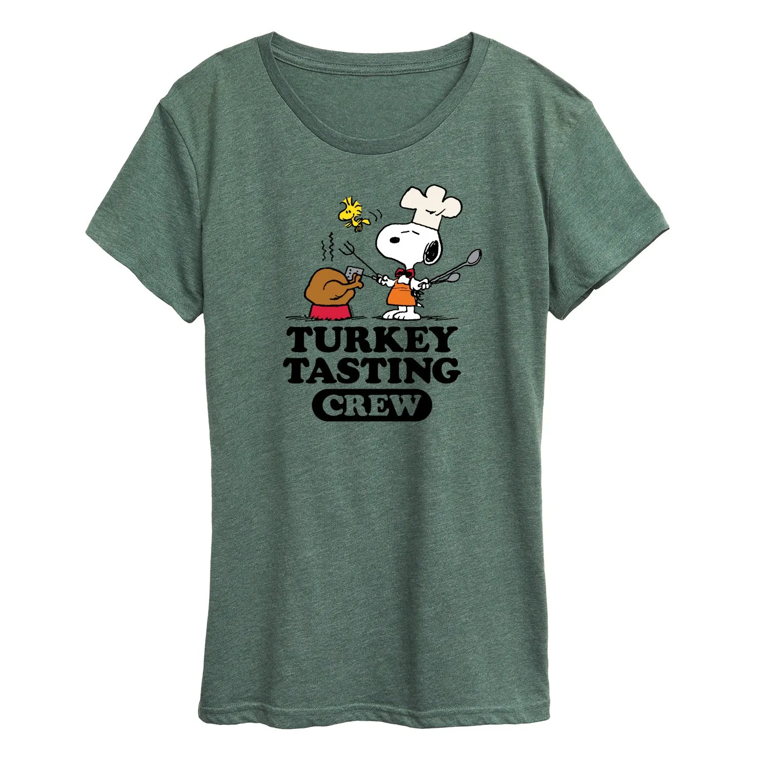 Peanuts - Turkey Tasting Crew - Women's Short Sleeve Graphic T-Shirt sold by Zulily product image thumbnail 3