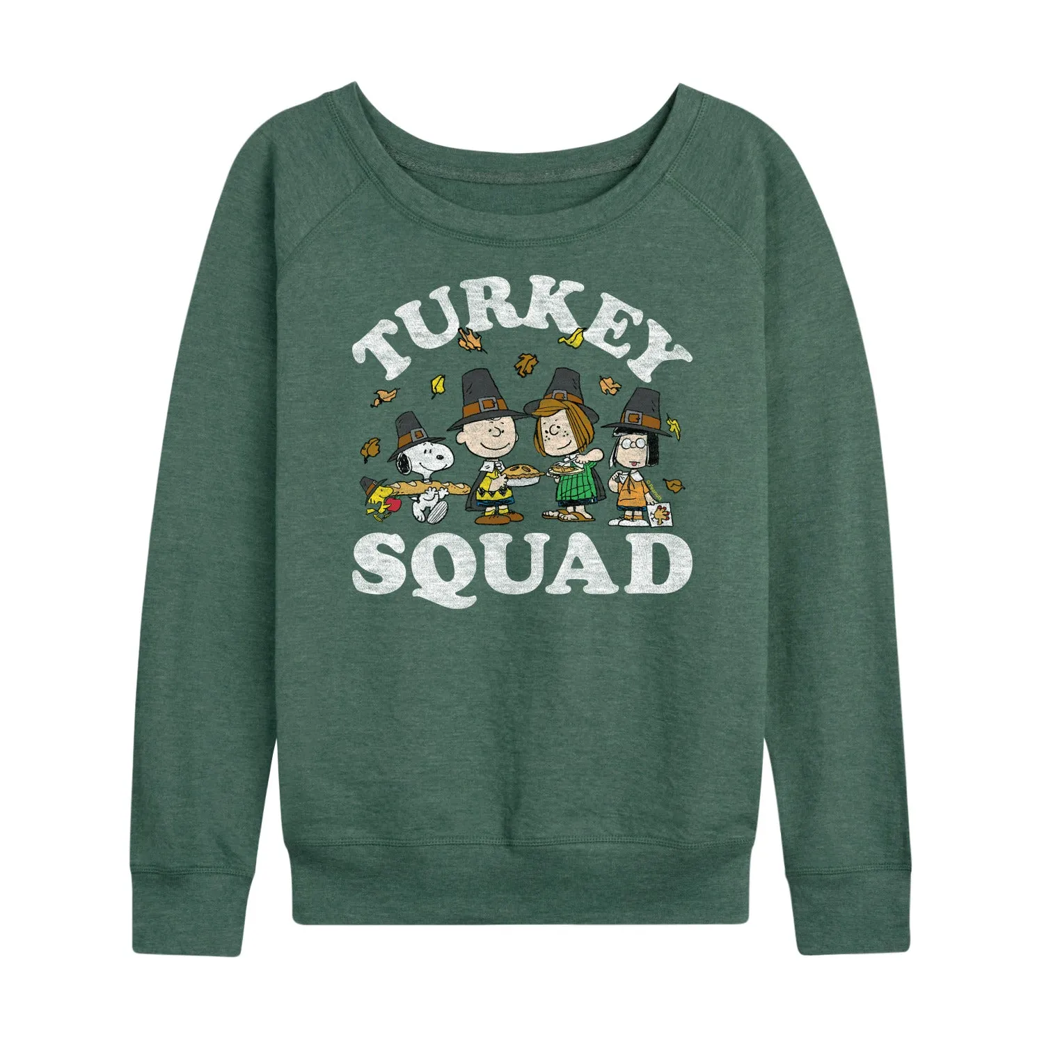 Peanuts - Turkey Squad - Women's Lightweight French Terry Long Sleeve Shirt sold by Zulily product image thumbnail 3