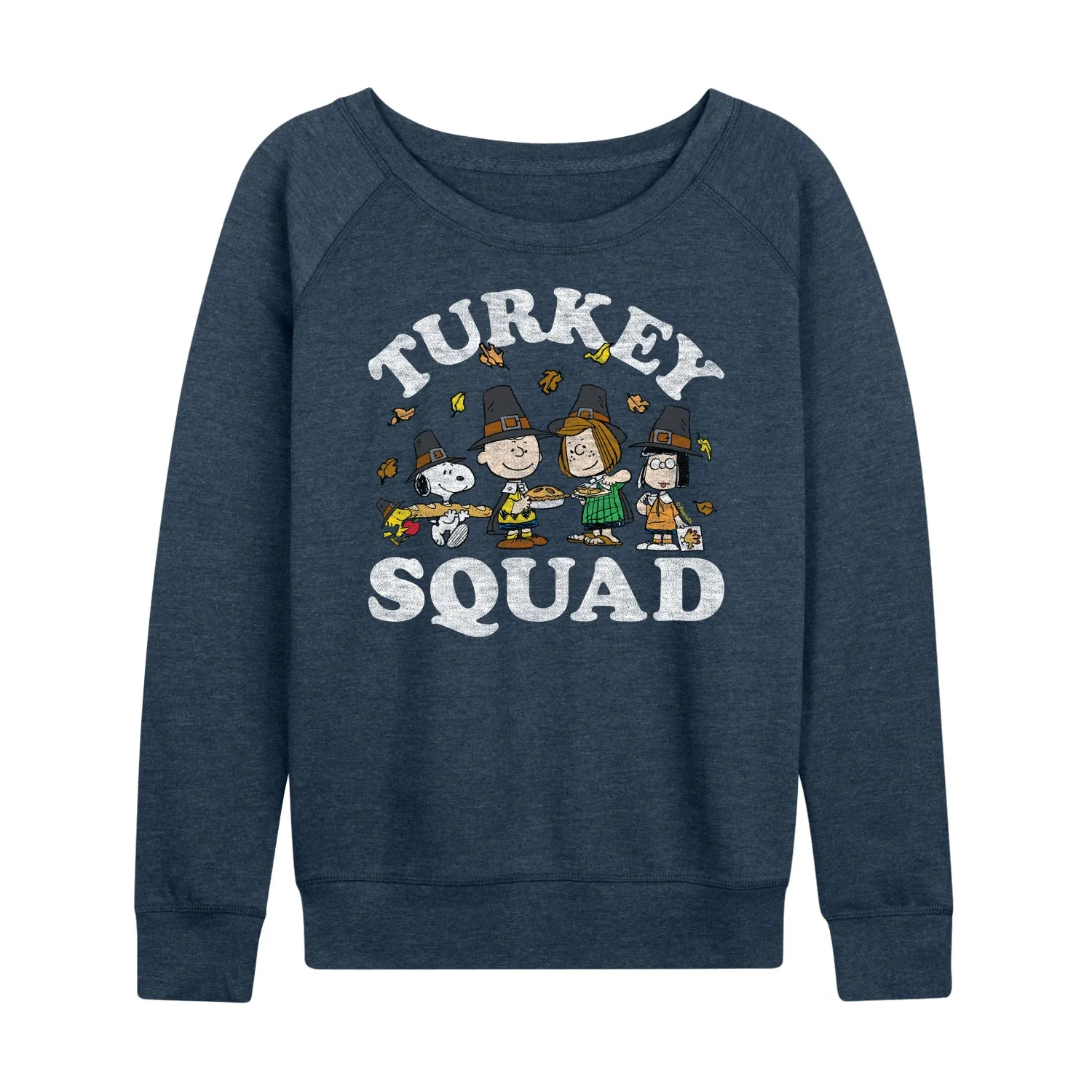 Peanuts - Turkey Squad - Women's Lightweight French Terry Long Sleeve Shirt sold by Zulily product image thumbnail 2
