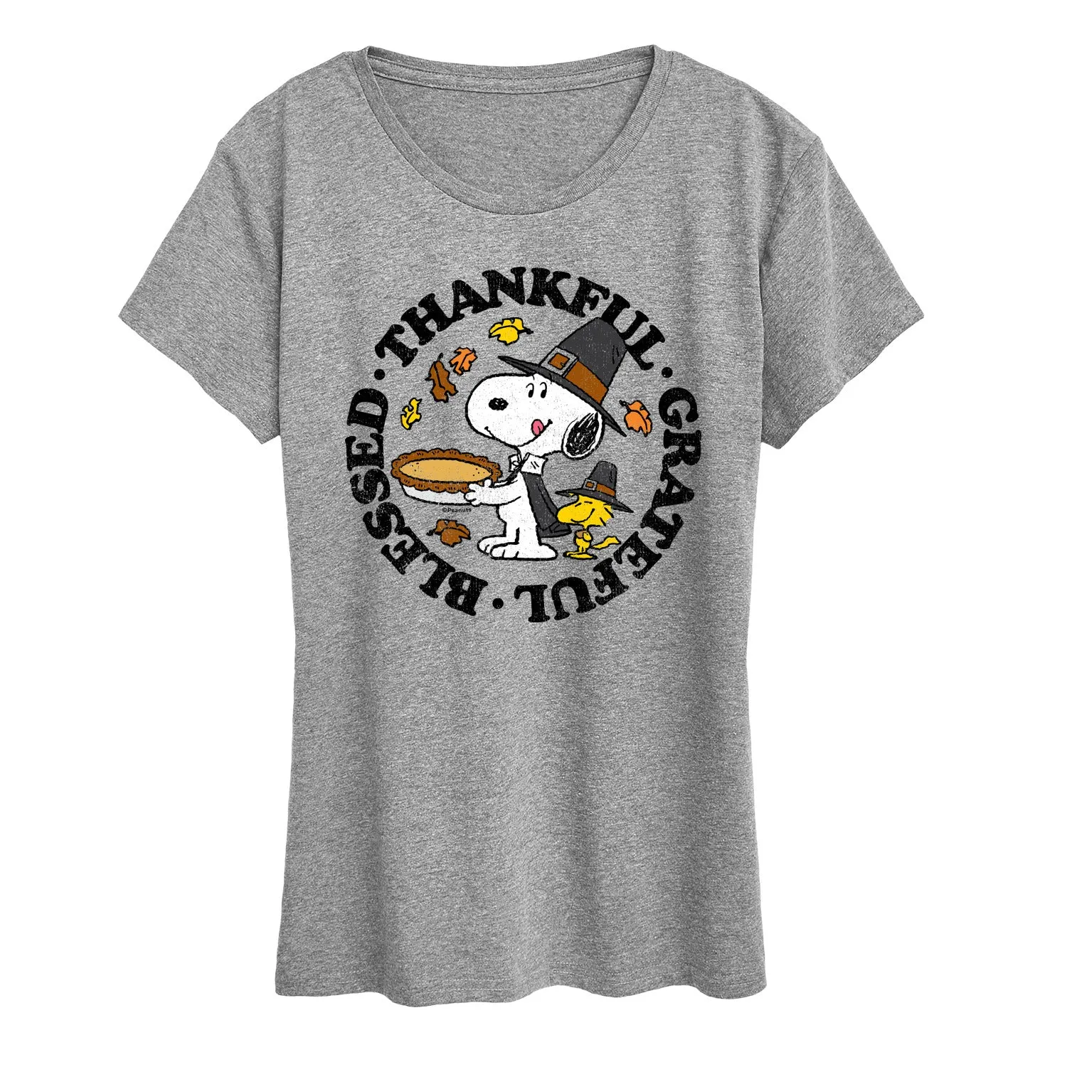 Peanuts - Thankful Grateful Blessed - Women's Short Sleeve Graphic T-Shirt sold by Zulily product image thumbnail 2