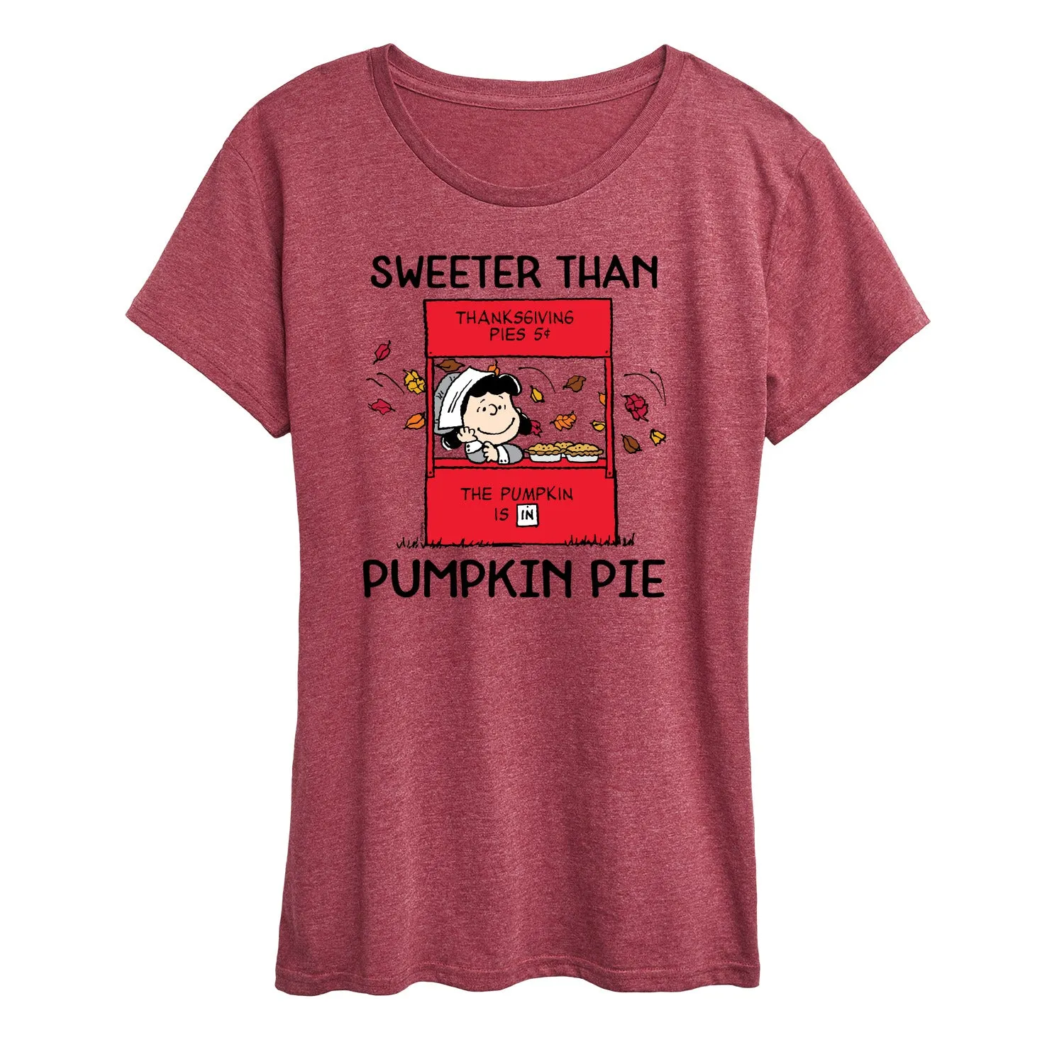 Peanuts - Sweeter Than Pumpkin Pie - Women's Short Sleeve Graphic T-Shirt sold by Zulily product image thumbnail 4