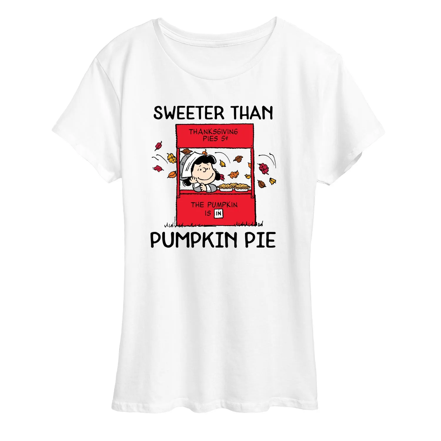 Peanuts - Sweeter Than Pumpkin Pie - Women's Short Sleeve Graphic T-Shirt sold by Zulily
